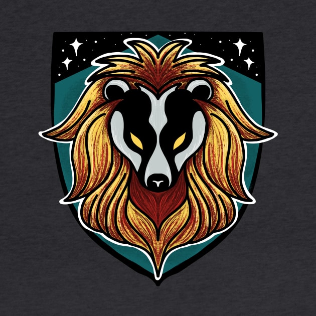 Huffledor Lion Badger Combination House Crest by Thenerdlady